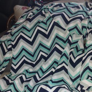 Roz and Ali tunic blue and white striped tunic size medium